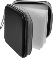 48 Capacity DVD Wallet Car Case Holder Portable Hard Plastic Disk Storage Case Black