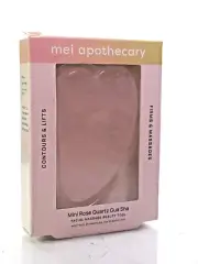 2 Packs Mei Apothecary Mini ROSE QUARTZ Gua Sha Facial Massage Beauty Tool