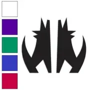 Pair of Howling Wolves, Vinyl Decal Sticker, Multiple Colors & Sizes #754