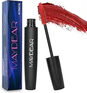Maydear Red Mascara Waterproof, Smudge-Proof & Long-Lasting, Fast-Dry Lengthening Color Mascara for Bold Lashes