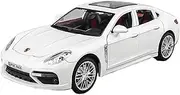 Scale Finished Model Car 1:18 for Panamera Supercar Alloy Multicolor Car Model Collectibles Birthday with Pullback Action Miniature Replica Car(White)