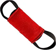 DINGO GEAR Training Tug Toy Cylinder-Shaped Dummy for K9, IGP, Bite Lessons, Dog Sports, Retrieve, Tug of War, Play, 2 Handles, Red Nylcot 15 x 6 cm (S02809)