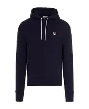 Navy blue logo decal hoodie S,M Black