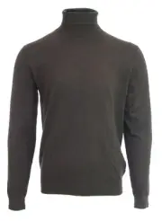 Turtleneck Sweater End Brown Man Cotton Cashmere Harris Wilson Athanael Size M