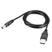 1Meter DC Male Power Supply 5.5x2.5mm Adapter to USB Plug Male Cable