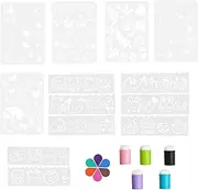 Ghjkldha Sponge Finger Painting Set with 6 Color Stamp Pads, Drawing Sponge Dauber Set for Kids, Crafting Finger Daubers for Stamping and Drawing, Fun Art Supplies for Creative Activities
