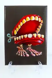 Emek "Wind Up Teeth" Magnet Pop Culture Art Work New