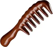 Wooden Scalp Massage Comb - Wide Tooth Hair Comb | Scalp Stimulator | Wooden, Comfortable Grip Head Massage Tool For Neck, Hand, Calf, Shoulder, Face, And Thigh