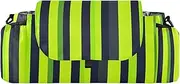 miaozhen Stripes Lime Green Navy Blue stroller organizer accessories large storage caddy zippered pocket carrito para acesorios para baby