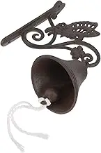 Hanging Door Bell Vintage Cast Iron Wall Hanging Bell for Home Rustic Style Garden Decoration Easy to Install for Front Doors and Cafes
