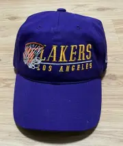 NEW MITCHELL NESS LOS ANGELES LAKERS FAUX LEATHER STRAPBACK HAT CAP OSFM LEBRON