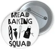[Teegarb Letter Blanket] Humorous Pinback Button Pin Badge Saying Bread Baking Cooking Women Men Chef Cook Bread Baking Husband Mom Father