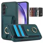 Stand Leather Card Slot Ring Phone Case For Samsung A55 A35 A15 A54 A14 A73 A53