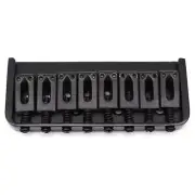 Hardtail 8 string Saddle Bridge for Electric Guitar- Black Strings Through Body