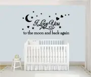 Wall stickers to the moon and back Decal Removable Art Vinyl Decor Home Nursery