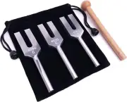 Angel Tuning Forks Set, 4096 Hz, 4160 Hz, 4225 Hz for Healing Musical Instrument