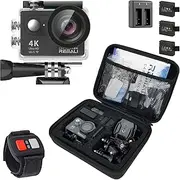 [REMALI] 4K Ultra HD Sports Action Camera 1080P@60fps 12MP WIFI Waterproof 30m 2.4G Remote 170° Wide Angle 2” HD LCD Screen 6 Layer Lens Extra Battery Charger Carrying Case Accessories