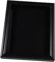 Cabilock Memorial Flag Display Case Elegant Shadow Box for Funeral Flags Construction for Veterans Burial Use Space Saving Design for Home Office Black Glass Frame