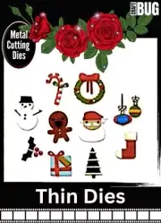 CRAFTBUG CUTTING DIES CUT EMBOSS & STENCIL THIN DIES ~CHRISTMAS MINIS C27