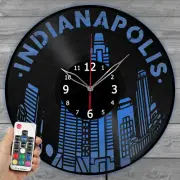 LED Vinyl Clock Indianapolis Light Vinyl Record Wall Clock Decor Home 4540