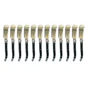 12pc Laguiole Silhouette 15.5cm Stainless Steel Pate Knife Set Cutlery Black