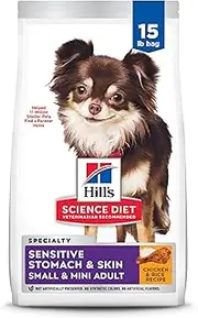 Hill's Science Diet Sensitive Stomach & Skin Adult Small & Mini, Chicken Recipe, Dry Dog Food, 6.8kg Bag