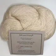 Silk &Ivory silk wool blend yarn thread Butter Rum 39 300 yd .5 hank needlepoint