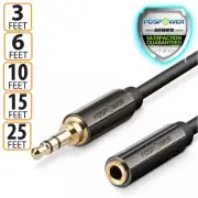 FosPower 3 6 10 15 25FT 3.5mm Male Female Headphone Stereo Audio Extension Cable