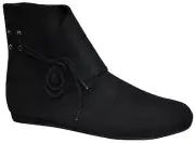 Black Renaissance Boots Robin Hood Low Top Ellie Shoes