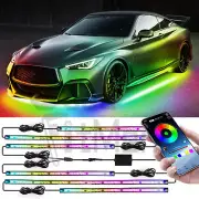 6PC Dreamcolor Dream Color LED RGB Underglow Kit Car Neon Strip Light APP Music