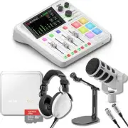 Rode RODECaster Duo White with Rode Podmic Dynamic Podcast Microphone, Rode DS2