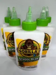 Gorilla Kids School Glue 4oz - Safe Non-Toxic Washable No Run Lot 5 Bottles