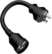 Vrythn 10A to 15A Power Adapter Cord, Portable EV Charging Adapter Accessory Heavy Duty Waterproof Cord for Electric Vehicles RV Camper Caravan Van Trailer (Single Pack)