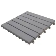 Interlocking Deck Tile Set Of 10 Hardwood Balcony Terrace Outdoor Decking Tiles
