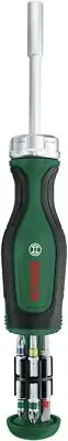 Bosch Rachet Screwdriver with 12 Bits (High-Torque Ratchet Screwdriver for Ef...