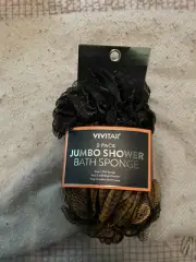 Vivitar Exfoliating Bath Sponges 2 One Black and one brown/black New