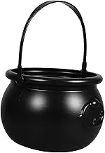 TOPPERFUN Cauldron Candy Bucket Halloween Trick Treat Holder Unique Design for Halloween Party Supplies Sturdy Plastic Candy Bowl for Spooky Celebrations