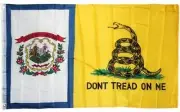 Virginia DON'T TREAD ON ME State Flag 3x5 ft Gadsden Tea Party Rattlesnake VA