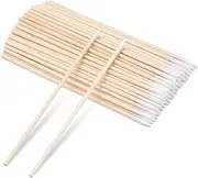 Greoer 200 Count Cotton Swab, Cotton Double Swabs Pointed Tip, Cotton Swabs Wood Sticks, Cotton Tipped Applicator, Tattoo Permanent Supplies, Makeup Cosmetic Applicator Sticks (10cm)