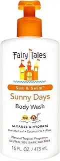 Fairy Tales Sunny Days Chlorine Removal Body Wash, For All Age Swimmers | After Swim Chlorine, Salt And Sunscreen Removal | No Harsh Chemicals or Toxins | Easy to use Pump - 16oz