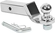 Compatible With Chromed 2 Inch Towbar Tongue Ball Mount With Towball And Hitch Pin RV Parts Car Camper Accessories Caravan Components