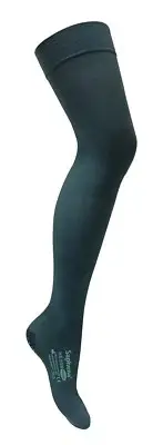 Saphena - Open Toe Thigh High Anti Embolism Compression Stockings with Grips