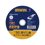 IRWIN 125 x 22mm 60 Grit Fibre Disc - 3 Pack