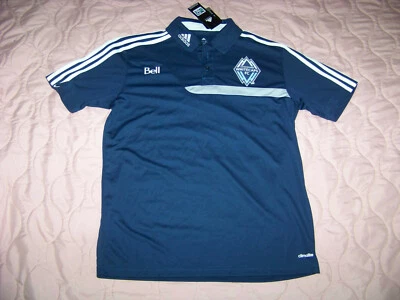 Adidas ClimaLite Men's Vancouver Whitecaps Soccer MLS Polo Shirt NWT Small