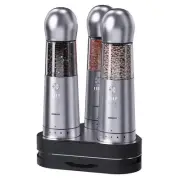 Electric Salt and Pepper Grinder Set of 3 with Wireless Charging, Rechargeabl...