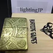 Zippo Grim Reaper Four Horseman Of Apocalypse 4 Sided Etching Gold Brass Lighter