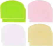 8 Pcs Dough Scraper Set, 4 Colors Dough Cutter & Bench Scraper for Baking, Multipurpose Food Scraper for Cake Decorating, Pastry, Bread, Cookie Dough, Pancake Batter, Kitchen Dough Baking Tool (01)