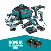 Makita 18V Brushless 6 Piece Combo Kit DLX6108TX1
