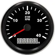 Zohisin high Accuracy tacho Meter 10 0×10 0×8 85mm 4000rpm Engine Tachometer with 99999 9h hourmeter ip67 Anti Fog red Backlit for car Truck Ship ip67 tacho Meter