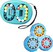 EACHHAHA 2 Pieces Magic Beans Set, Rubik's Cube Beans, IQ Game Fidget Toys, Rotating Finger Cube Toy, Improve Logical Thinking and Practical Skills, Puzzle Games for Children